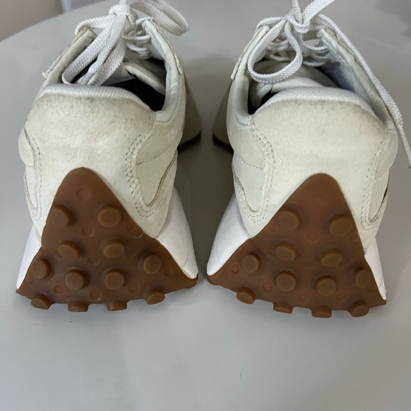 New Balance 327 Cream and Tan Sneakers - Picture 3 of 7